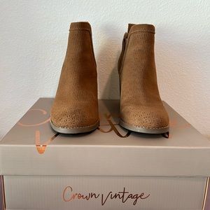 Suede Wedge Ankle Boots